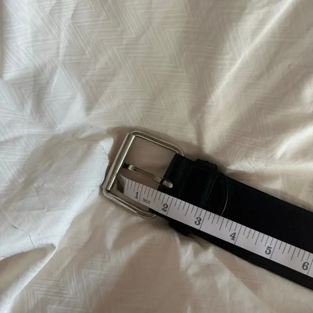 Chloe Black Leather Belt with Large Moveable Panel Size Small